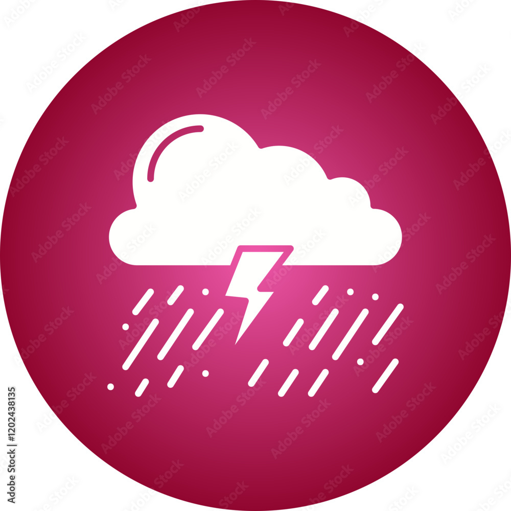 Thunderstorm icon single vector illustration Thunderstorm icon single vector illustration