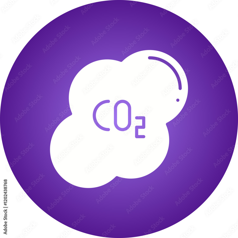 Carbon Dioxide Gas icon single vector illustration Carbon Dioxide Gas icon single vector illustration