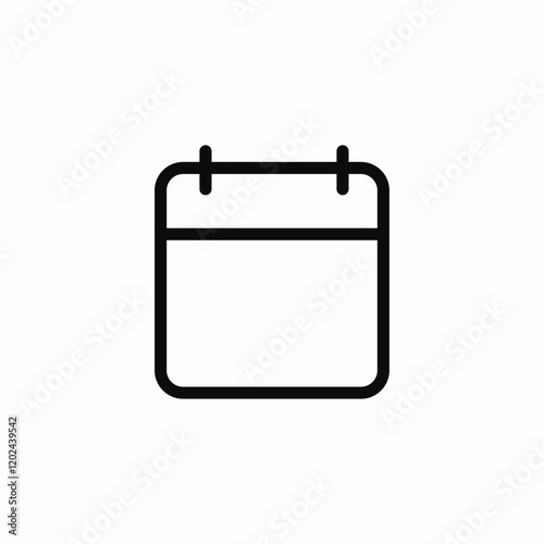 empty calendar icon sign vector