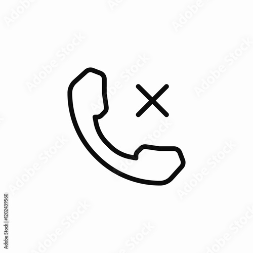failed phone call icon sign vector