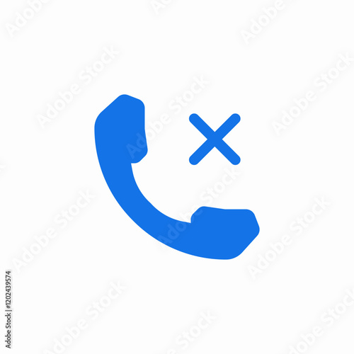 failed phone call colored icon sign vector