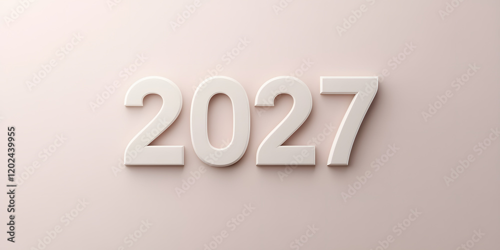 2027: New Year, New Beginnings. A minimalist design celebrating the arrival of the new year. 2027: New Year, New Beginnings. A minimalist design celebrating the arrival of the new year.
