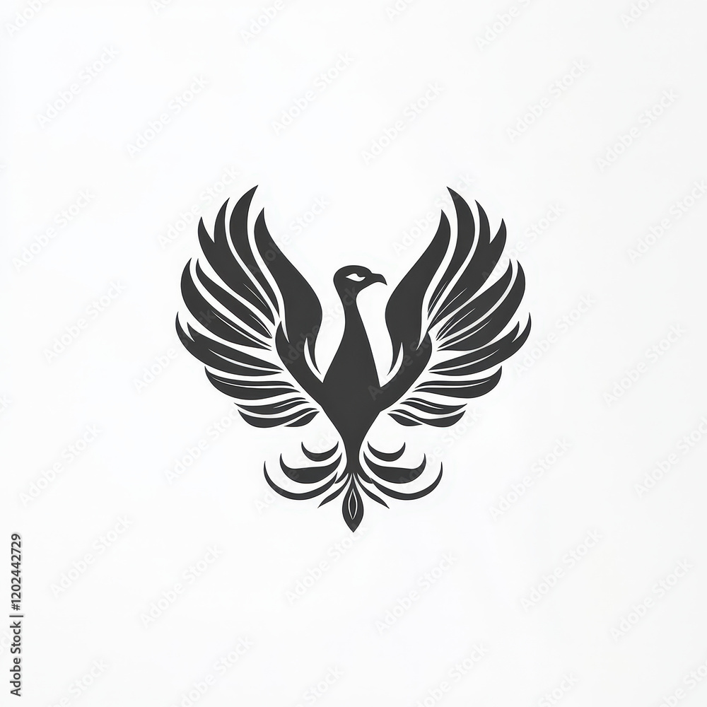 Fototapeta premium Rising Phoenix Silhouette