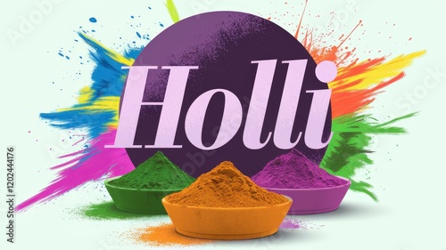 Holli with Colorful Powder Bowls photo