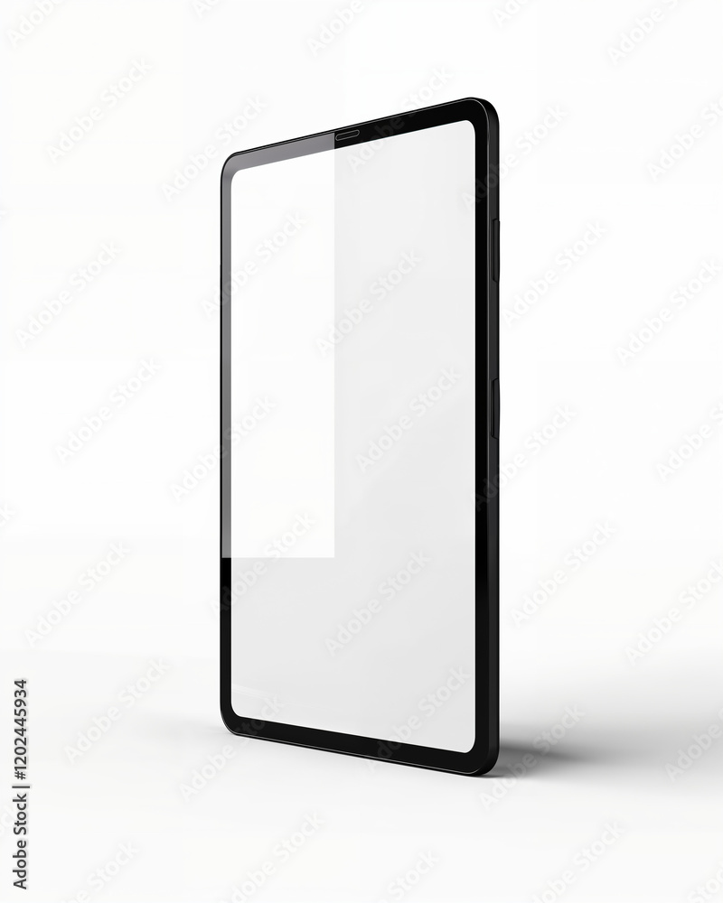 Sleek tablet device ready for creative exploration in a minimalistic setting Sleek tablet device ready for creative exploration in a minimalistic setting