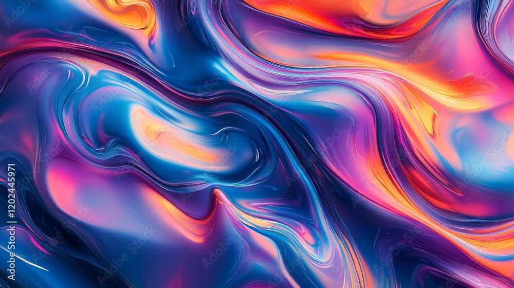Metallic Abstract Wavy Liquid Background Metallic Abstract Wavy Liquid Background