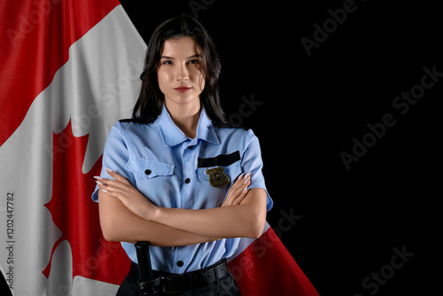 Female police officer and f...