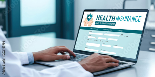 Health insurance web site brisk registration system for easy form filling