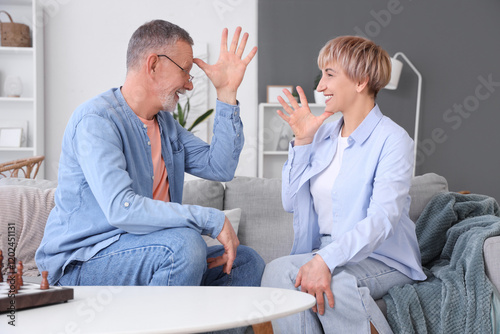 Mature deaf mute couple usi...