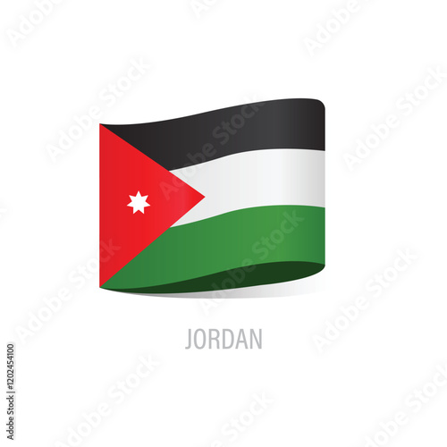 Free Download Flag Of Jordan Vector Design. - GFXLoad