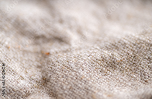 Close up of Natural Unbleached Linen Material