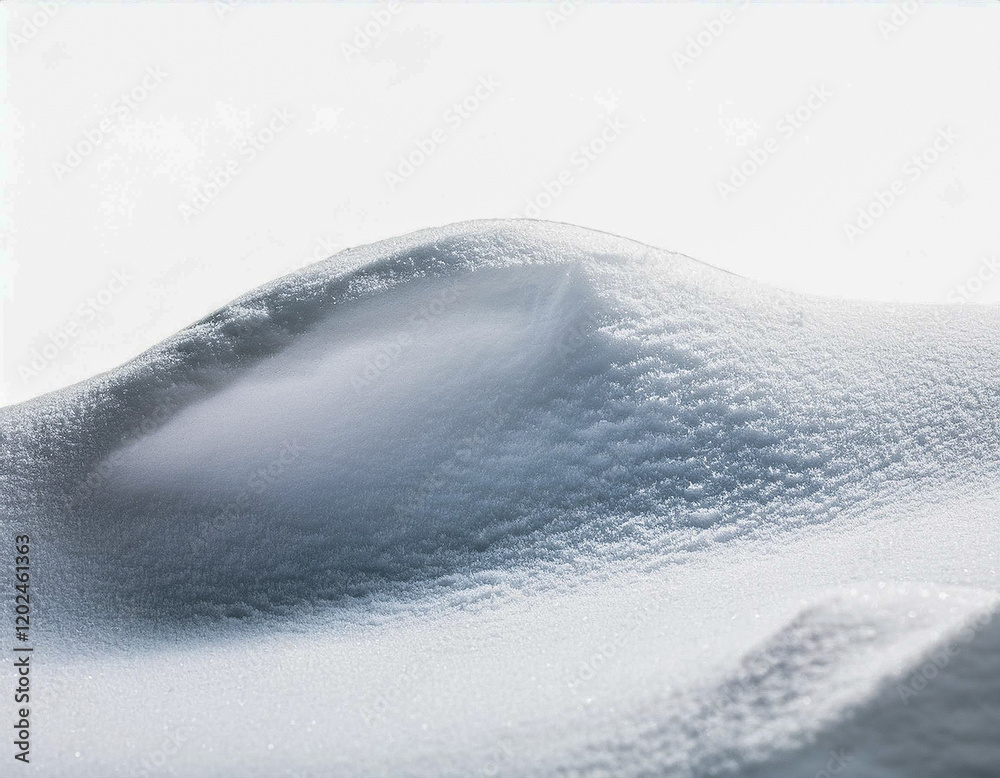 Snowdrift isolated on white background 