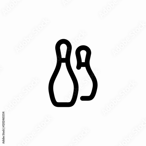 bowling pins icon sign vector