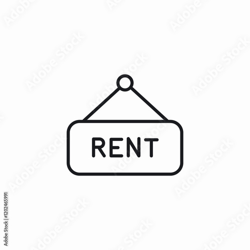 for rent icon sign vector