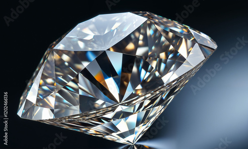   A stunningly detailed 8K macro photograph of a diamond, capturing its intricate internal inclusions and reflections.