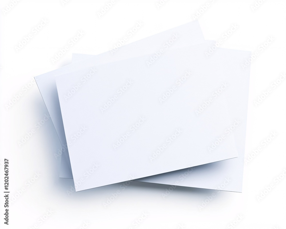 Blank White Paper Mockup: Stack of Clean Sheets for Design Presentation Blank White Paper Mockup: Stack of Clean Sheets for Design Presentation