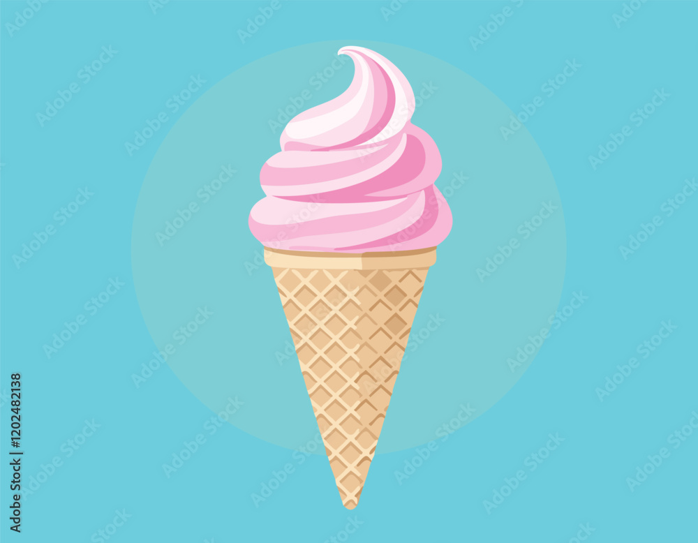 ice cream on a blue background. ice cream on a blue background.