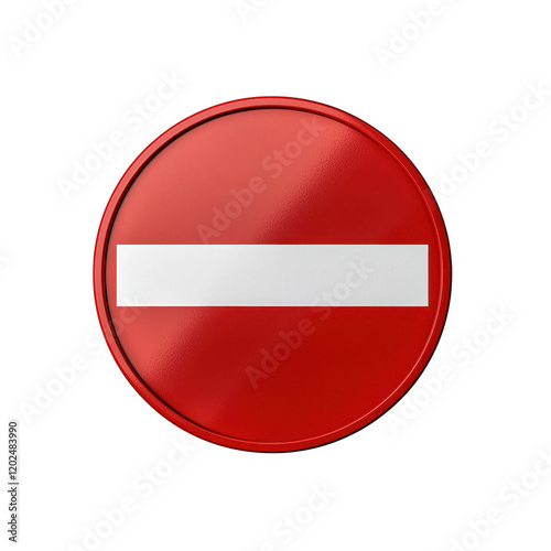 Free Download A red circular sign featuring a horizontal white bar indicating a prohibition or no entry, Transparent Background. - GFXLoad
