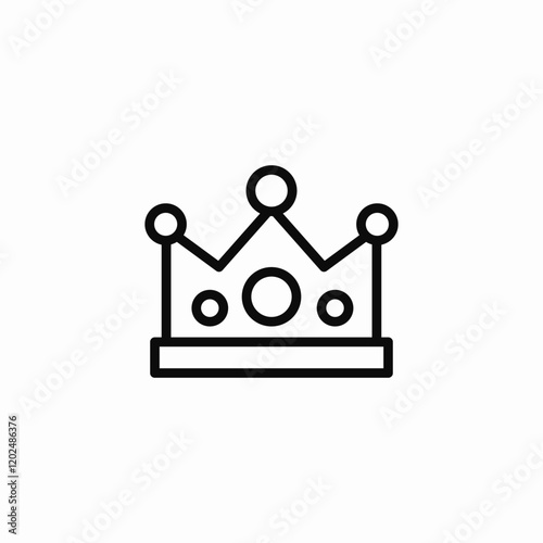 elegant crown icon sign vector