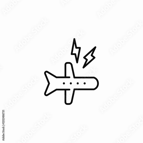 flight disturbance icon sign vector