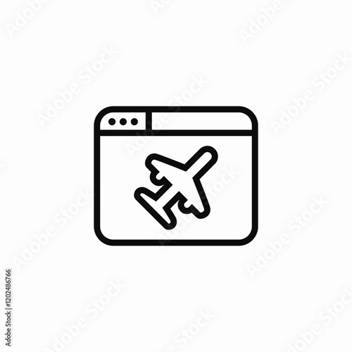 flight information browsing icon sign vector