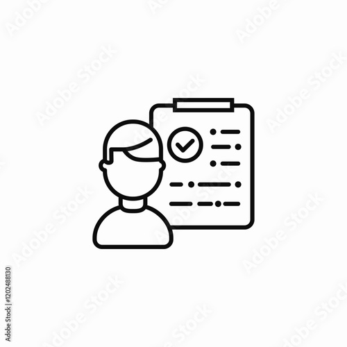 qualified male icon sign vector