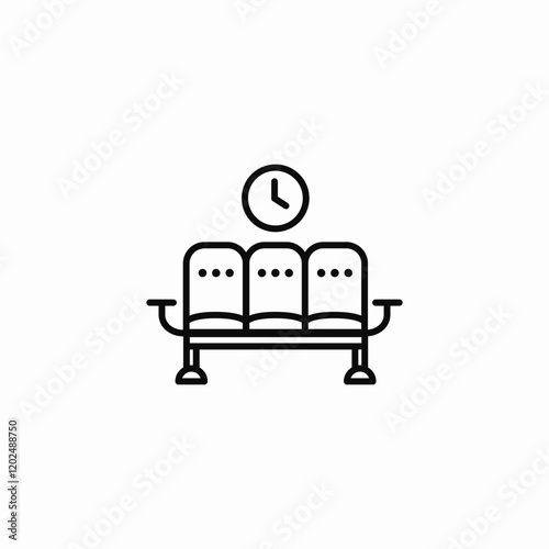 waiting room icon sign vector