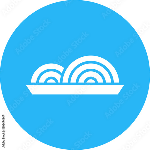 Fettucini Alfredo icon single vector illustration