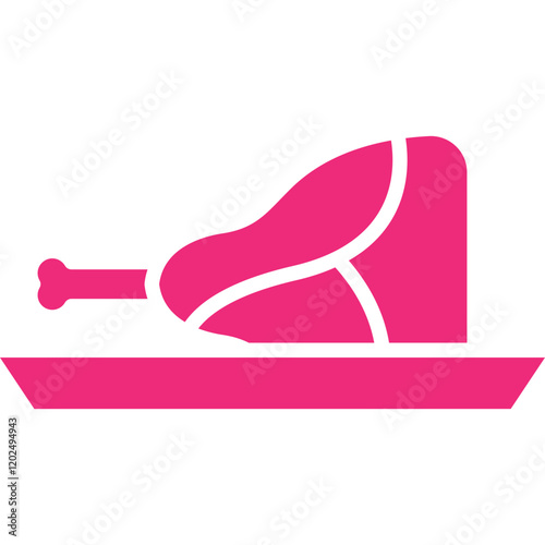 Veal Cutlet icon single vector illustration