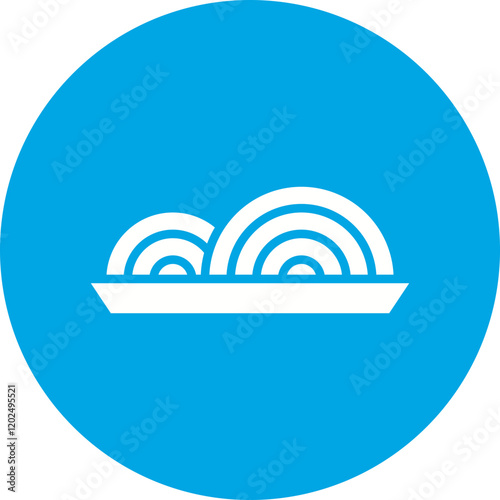 Fettucini Alfredo icon single vector illustration