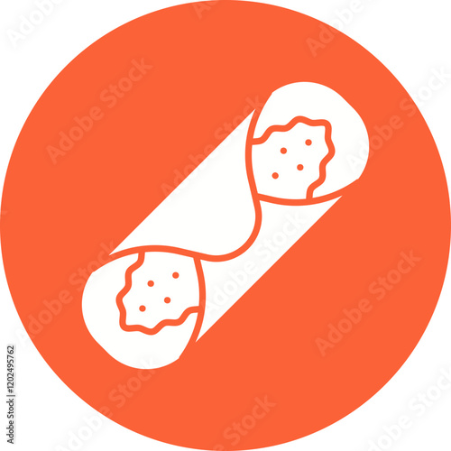 Cannoli icon single vector illustration
