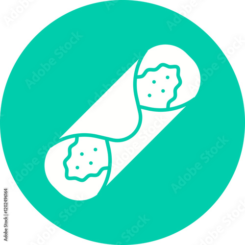 Cannoli icon single vector illustration