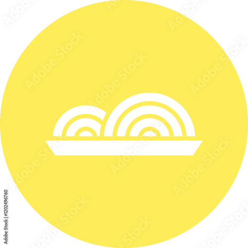 Fettucini Alfredo icon single vector illustration