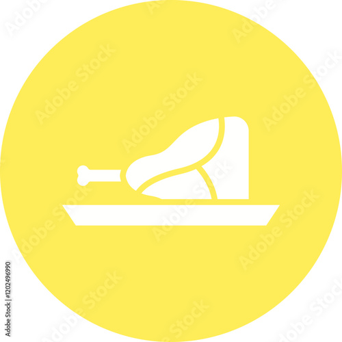 Veal Cutlet icon single vector illustration