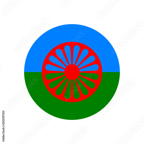 Flag of Romani people. Flag of Gypsies