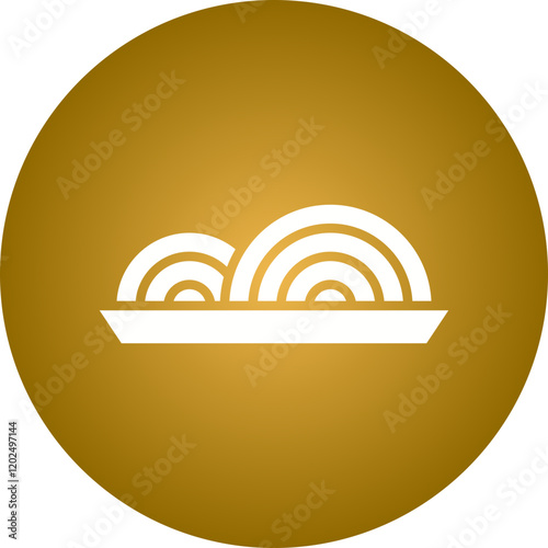 Fettucini Alfredo icon single vector illustration