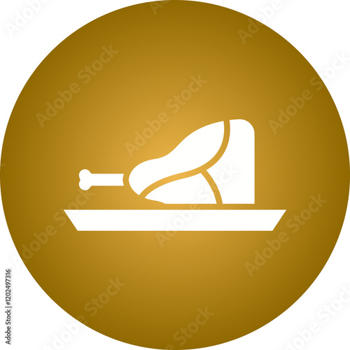 Veal Cutlet icon single vector illustration
