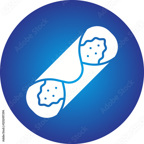 Cannoli icon single vector illustration