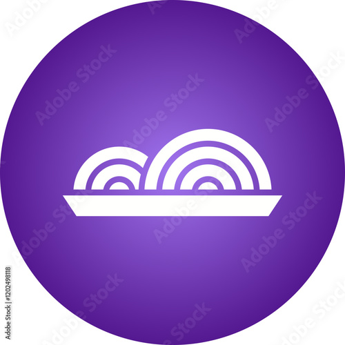 Fettucini Alfredo icon single vector illustration