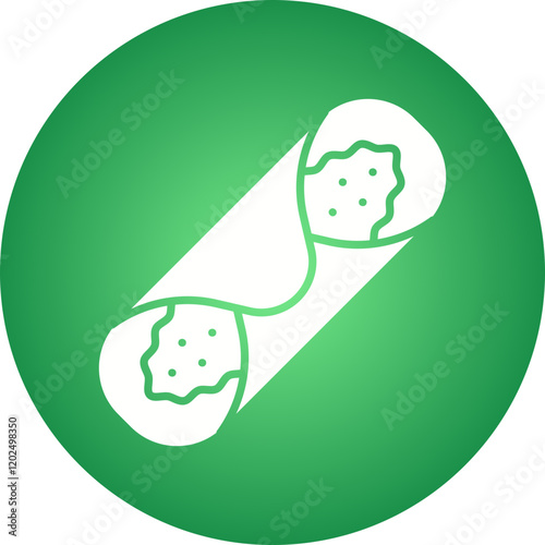 Cannoli icon single vector illustration