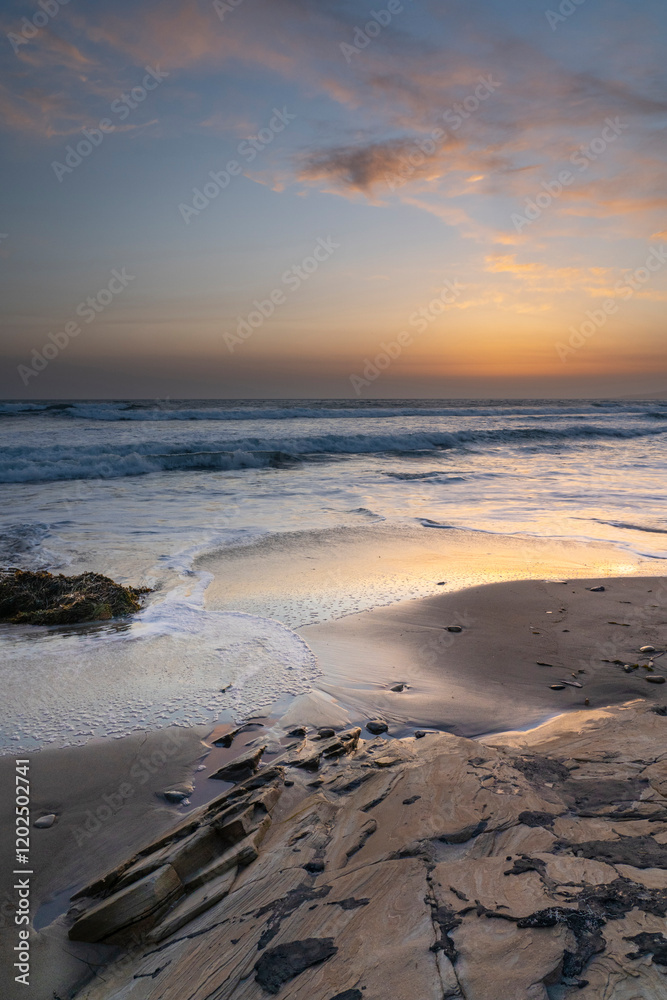 USA, California. Jalama Beach County Park with clouds.