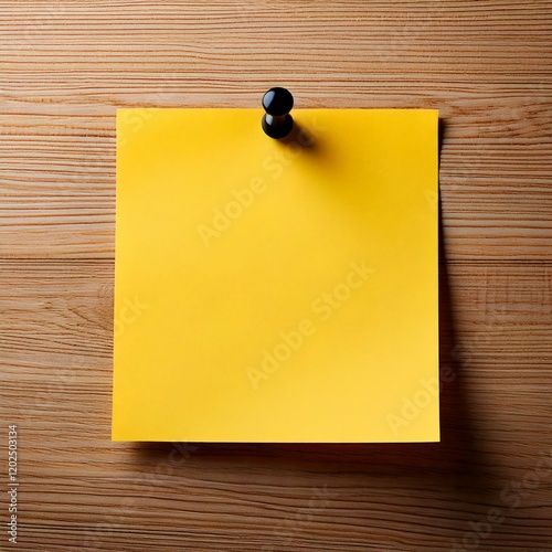 Obraz na płótnie yellow sticky note on a wood board w salonie