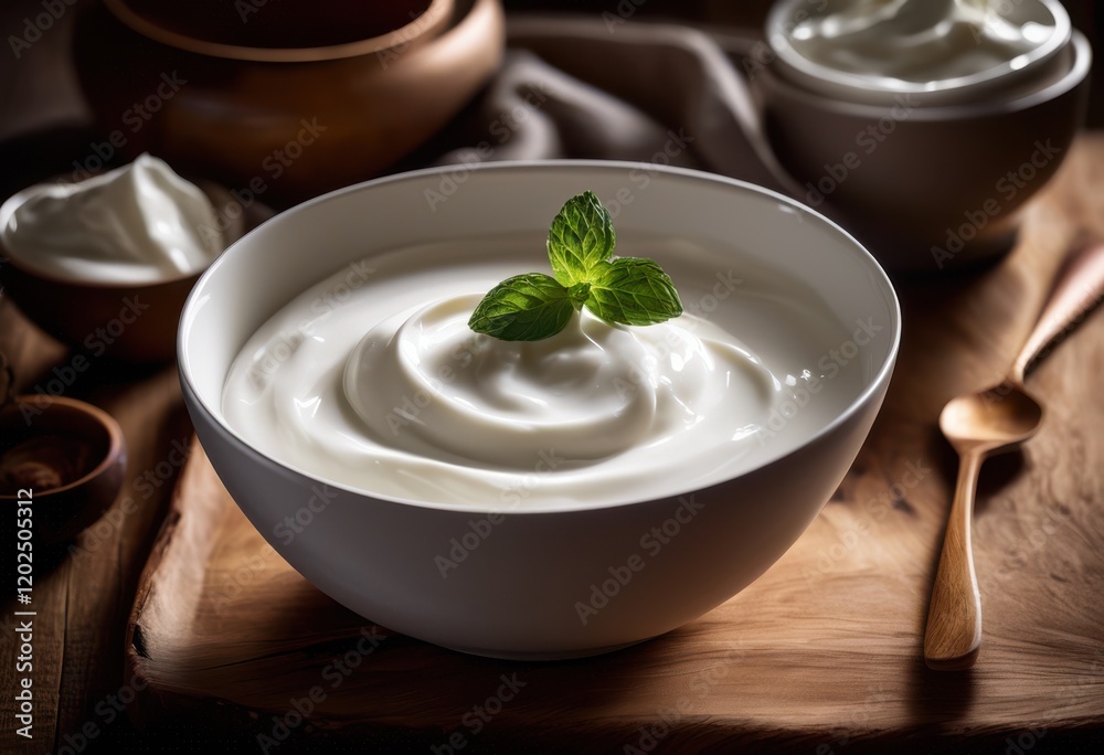 inviting close silky smooth creamy yogurt texture reflecting artistic bowl capturing palette natural tones sensual glossy finish, dessert, dairy inviting close silky smooth creamy yogurt texture reflecting artistic bowl capturing palette natural tones sensual glossy finish, dessert, dairy