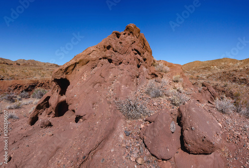 Looking into the Orocopia Mountain Wilderness area, Colorado Desert, California