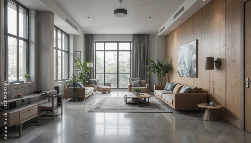 Fototapeta premium polished concrete floors for urban apartments