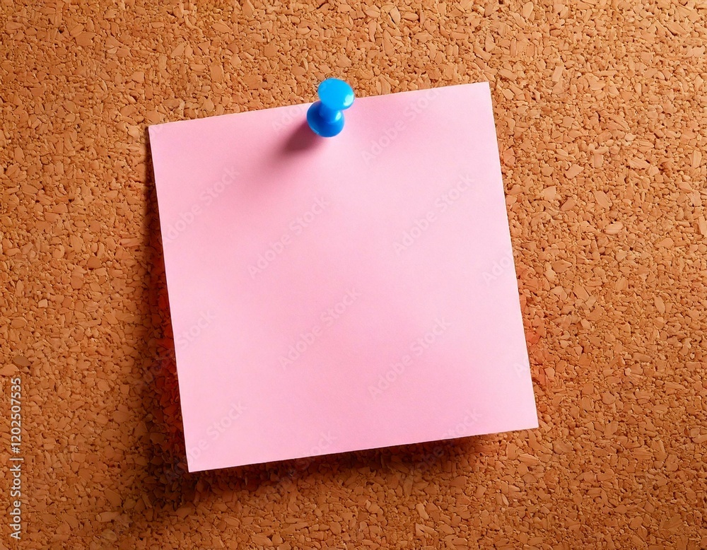 sticky note paper on a cork board