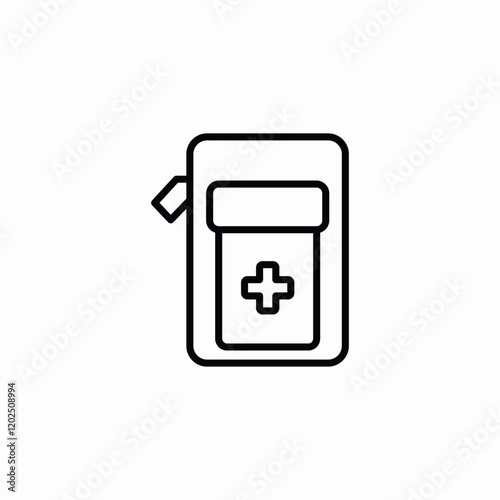 essential medical kit icon sign vector