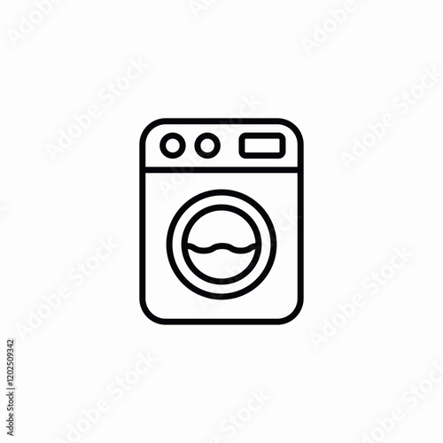 laundry machine icon sign vector