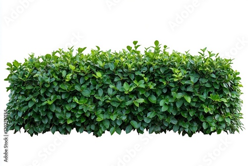 Green Bush Isolated on White Background for Design in Tropical Settings. Generative AI photo