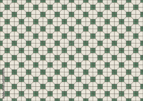 Hong Kong traditional vintage green pattern floor textured banner background